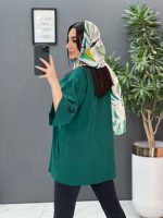 مانتو لنین آستین گت دار ده دکمه کد 2840 - تصویر 10