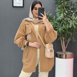 مانتو داکرون جیب نوشته دار