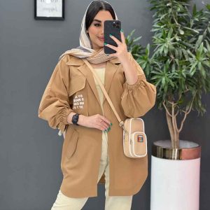مانتو داکرون جیب نوشته دار