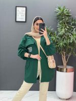مانتو داکرون جیب نوشته دار کد 2842 - تصویر 7