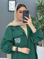 مانتو داکرون جیب نوشته دار کد 2842 - تصویر 13