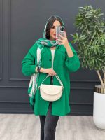 مانتو لینن جیب پاکتی پیله دار کد 3100 - تصویر 2