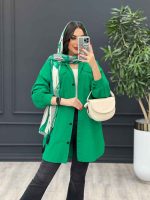 مانتو لینن جیب پاکتی پیله دار کد 3100 - تصویر 8