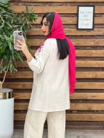 استایل با مانتو سرخابی