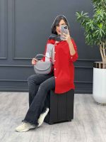 مانتو قرمز تابستانه