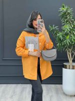 استایل با مانتو نارنجی
