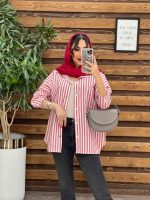 خرید مانتو قرمز تابستانه