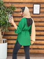 استایل با مانتو سبز