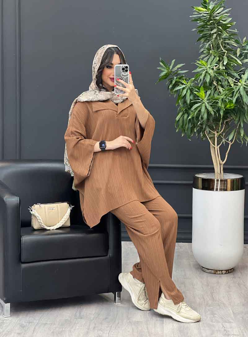 ست مانتو و شلوار کراش کد 3207 ست مانتو و شلوار کراش