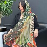 شال طرح برگ انجیری کد 3258