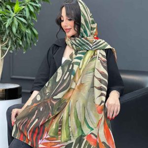 شال طرح برگ انجیری کد 3258