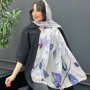 شال طرح برگ و گل کد 3256