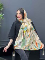 شال منگوله دار آبرنگی