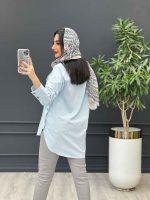 خرید مانتو آبی