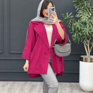 مانتو آستین برگردون تک دکمه
