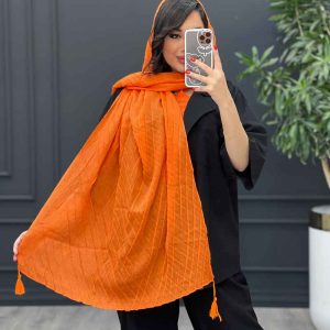 شال پلیسه طرح لوزی
