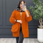 مانتو لینن جلو پیله کیف دار