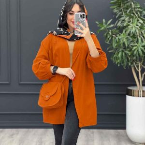 مانتو لینن جلو پیله کیف دار