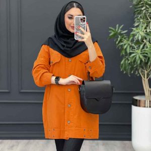 مانتو لینن پایین پرچ دار