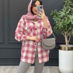 مانتو چهارخونه دوجیب پاکتی