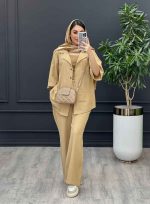 شلوار بگ کرم