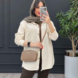 مانتو شومیزی جیب گیپور کد 3399