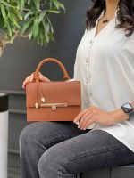 کیف چرم شتری