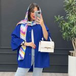 مانتو داکرون آبی کاربنی