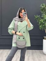 مانتو آستین ژیله دار کد 3081 - تصویر 14