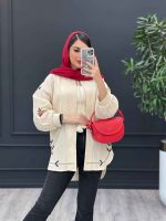مانتو لینن گلدوزی پشت پیله