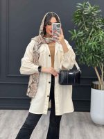مانتو لینن جیب پاکتی پیله دار کد 3100 - تصویر 18