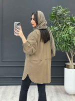 مانتو لینن جیب پاکتی پیله دار کد 3100 - تصویر 20