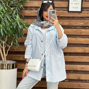 خرید اینترنتی مانتو آبی