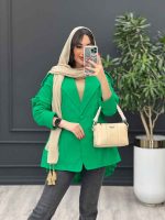 مانتو لینن سبز