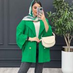 مانتو لینن پشت کش چهار دکمه