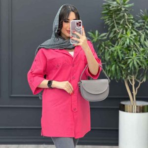 استایل با مانتو سرخابی
