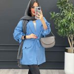 مانتو داکرون یقه آرشال یک طرف پیله