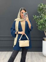 مانتو حصیری آستین برش دار