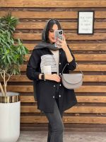 خرید مانتو مشکی اسپرت
