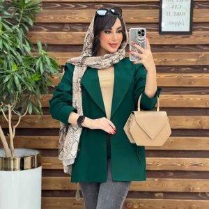 مانتو سرشانه ژیله دار پشت پاگن کد 3160