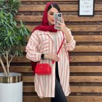 مانتو راه راه دو جیب