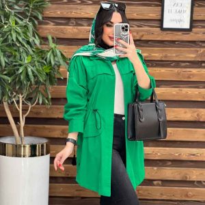 مانتو لینن کمرگت بغل سه دکمه