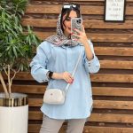 مانتو لینن جلو بسته بغل دو دکمه کد 3162