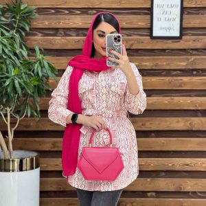 مانتو سرخابی لینن