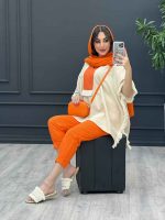 مانتو شلوار نارنجی