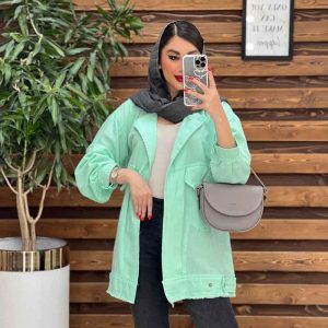اتسایل با مانتو سبزآبی