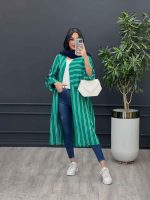 خرید مانتو سبز تابستان