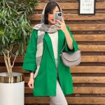 مانتو یقه برگردون دو جیب کد 3340