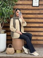 استایل با مانتو کرم