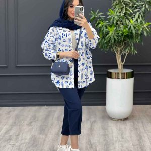 ست مانتو و شلوار طرحدار کد 3011